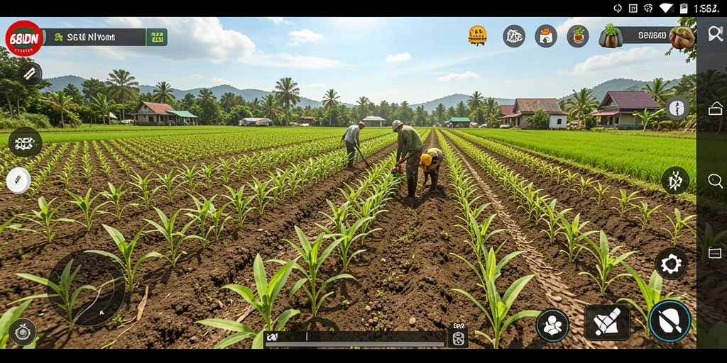 Tangkapan layar gameplay bertani di 68IDN yang seru.