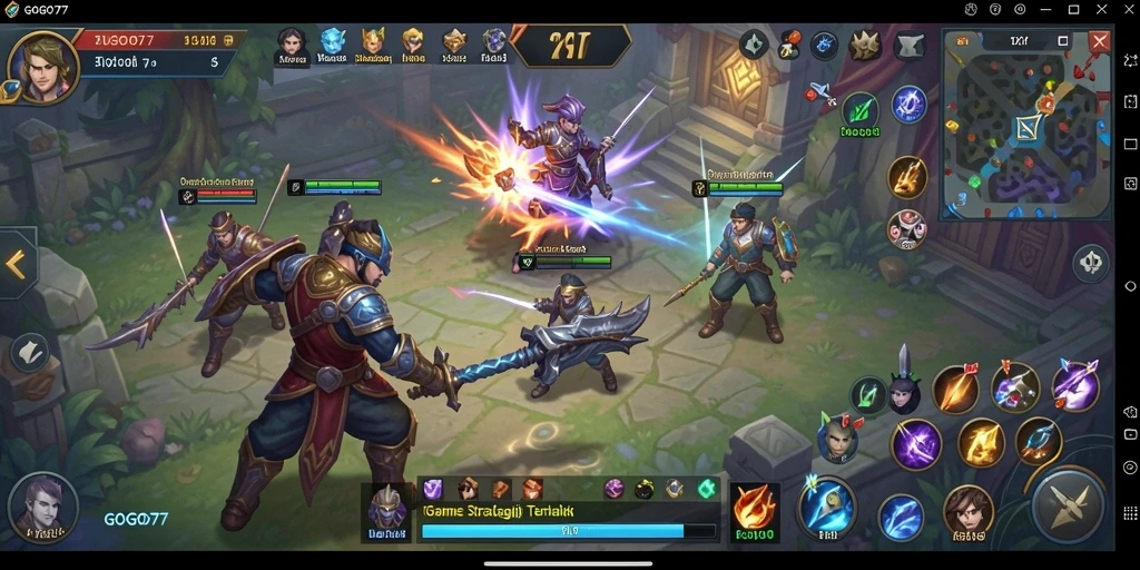 Tangkapan layar utama dari gameplay GOGO77 yang menarik dan strategis.