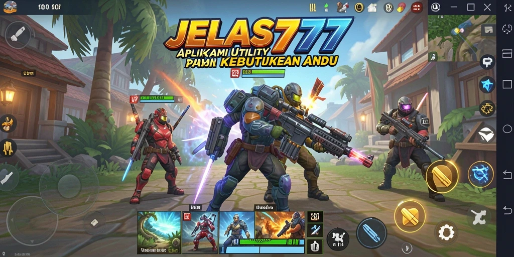 Tampilan antarmuka pengguna JELAS777 yang sederhana dan intuitif.
