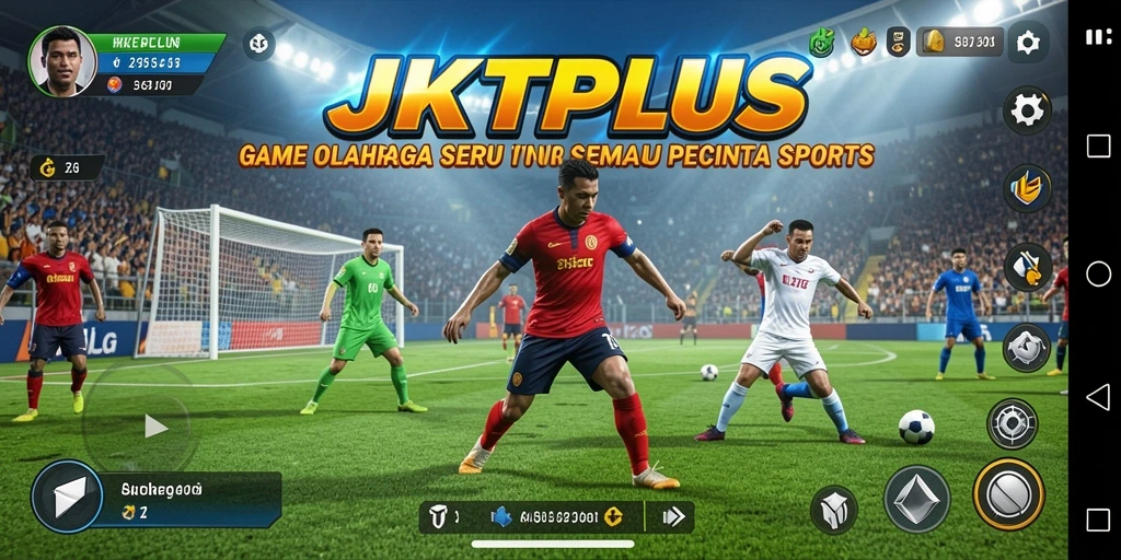 Tampilan gameplay seru dalam JKTPLUS dengan berbagai cabang olahraga.