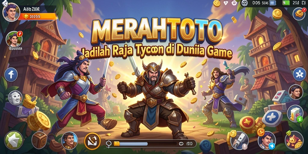 Tangkapan layar utama MERAHTOTO menampilkan aksi dinamis dan antarmuka yang menarik.