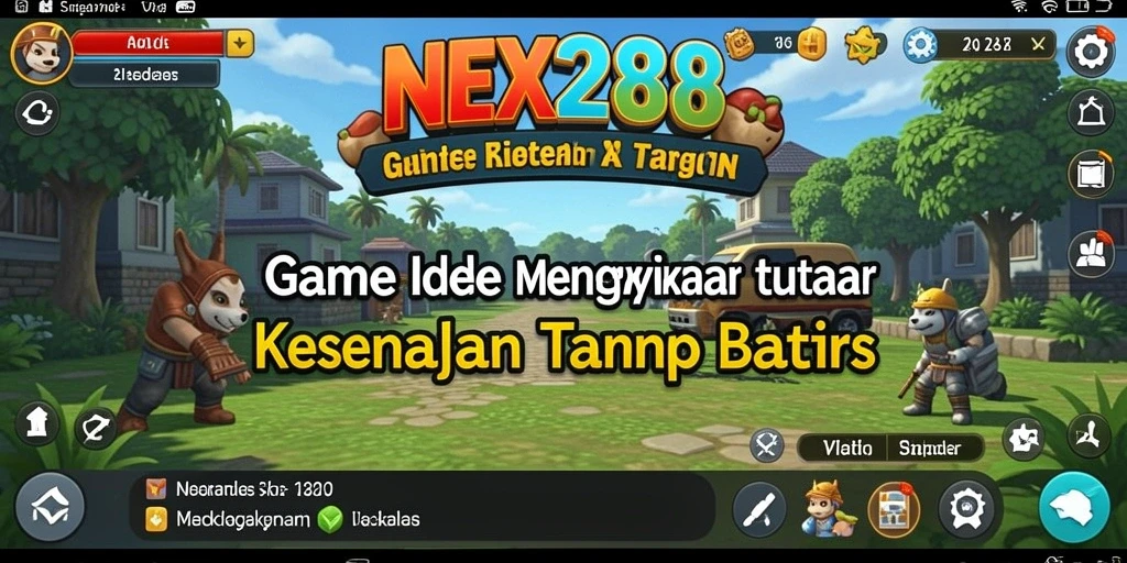 Tampilan gameplay NEX288 yang menyenangkan dengan karakter idle.