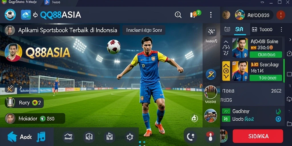 Tampilan menarik dari gameplay di QQ88ASIA sebagai aplikasi sportsbook.
