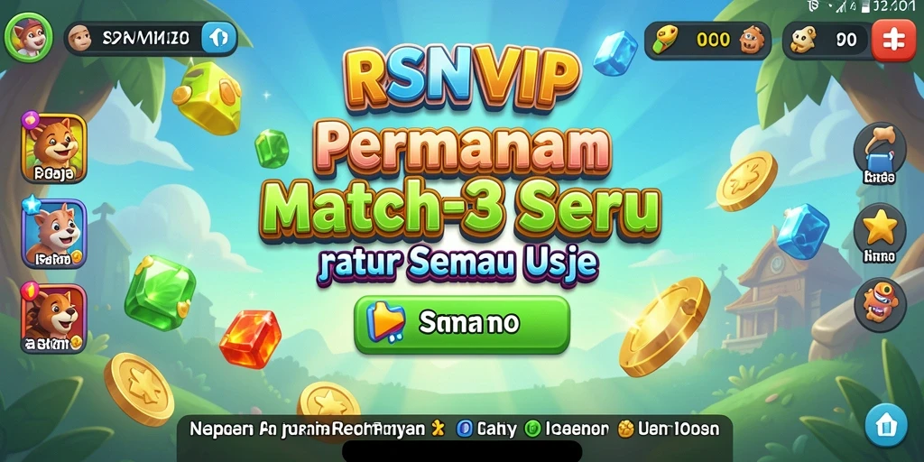 Gameplay menarik dengan banyak tantangan Match-3.