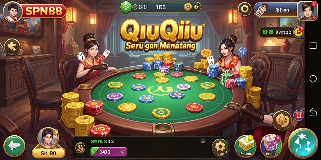 Gameplay seru dalam SPN88 saat bermain QiuQiu.