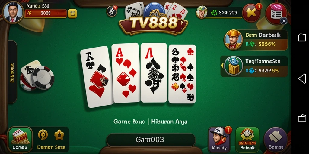 Tampilan gameplay menarik dari game Domino TV888.